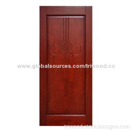 Interior Solid Wooden Door with 100% Solid Wood and Eco-friendly Stain, Varnish
